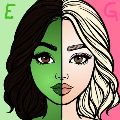 realistic girl split half