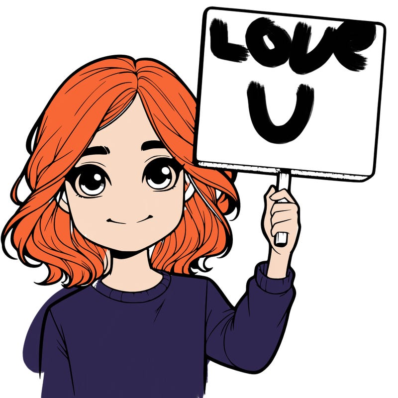 realistic girl holding up a sign