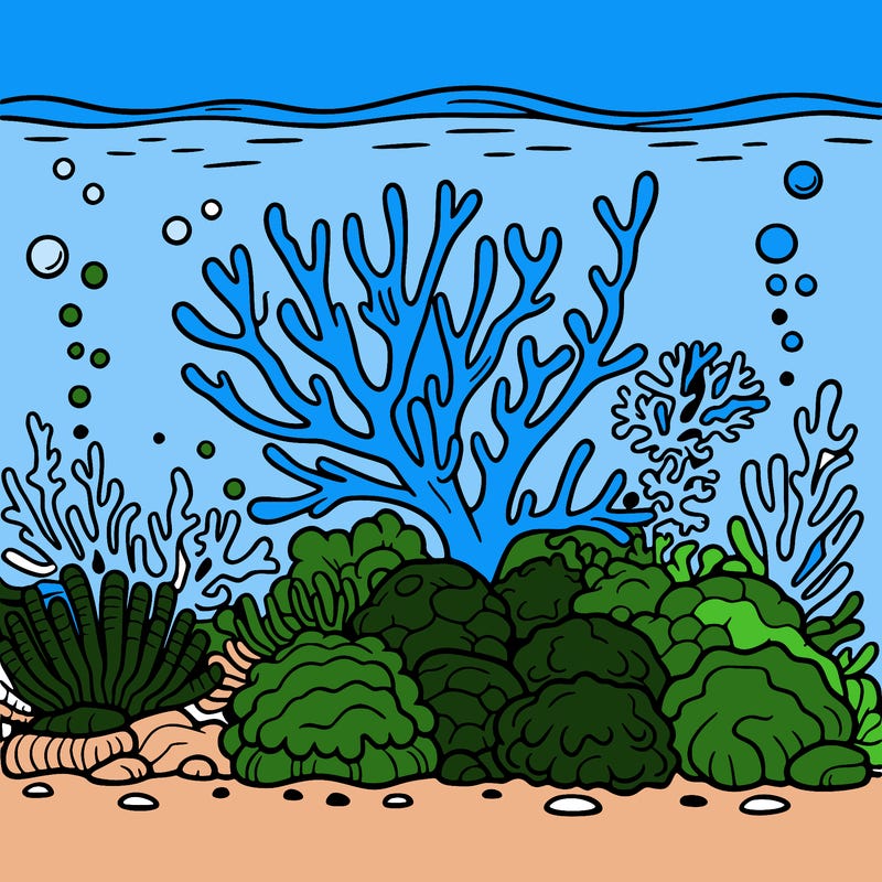 coral-reef out line