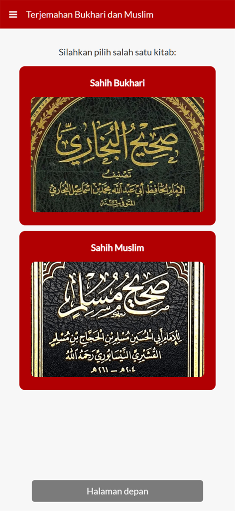Bukhari Muslim Indonesia - Books App | MWM