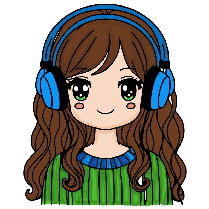 girl with headphones