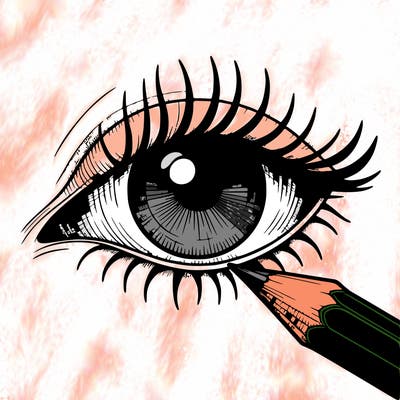 eye drawing pencil