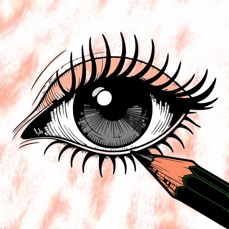 eye drawing pencil