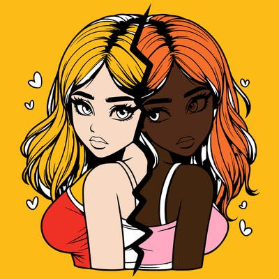 realistic girl split