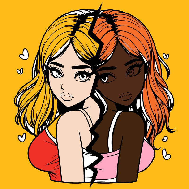 realistic girl split