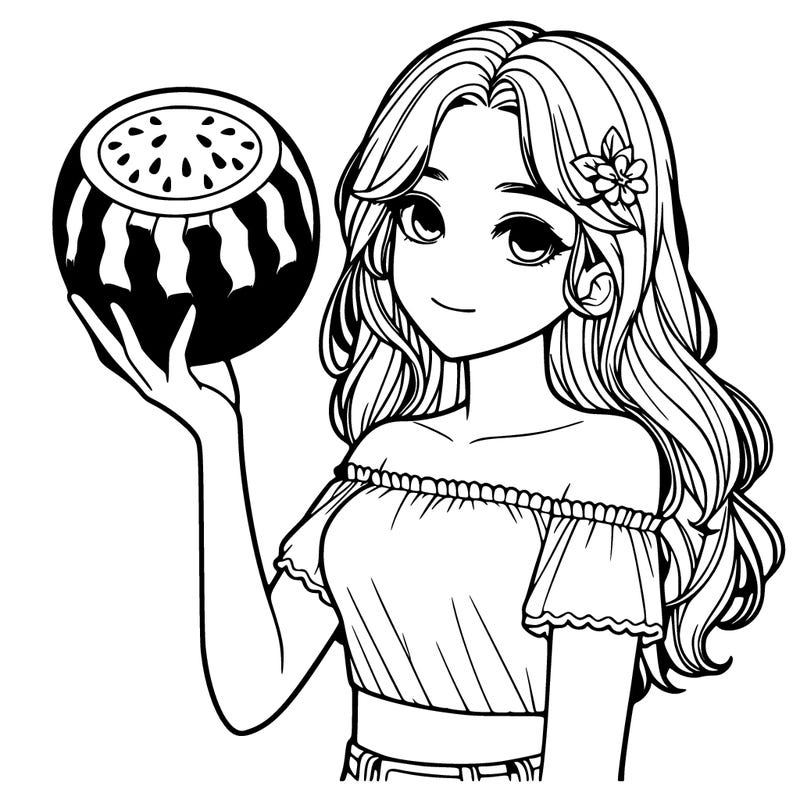 realistic watermelon girl