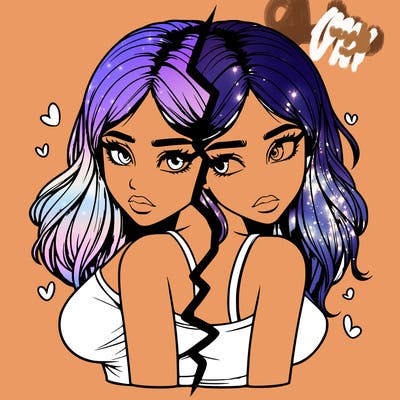 realistic girl split