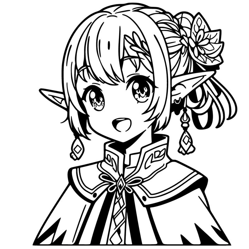 anime elf girl