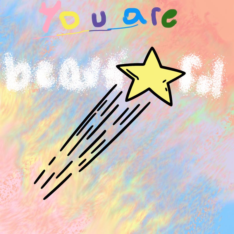 a shooting star in the sky