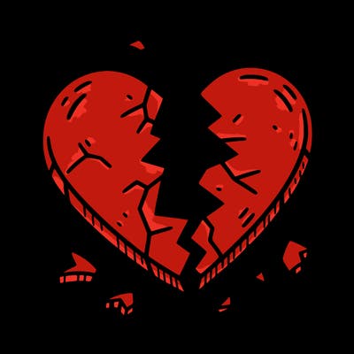 broken to pieces heart