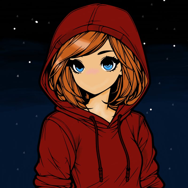 realistic girl with hoodie