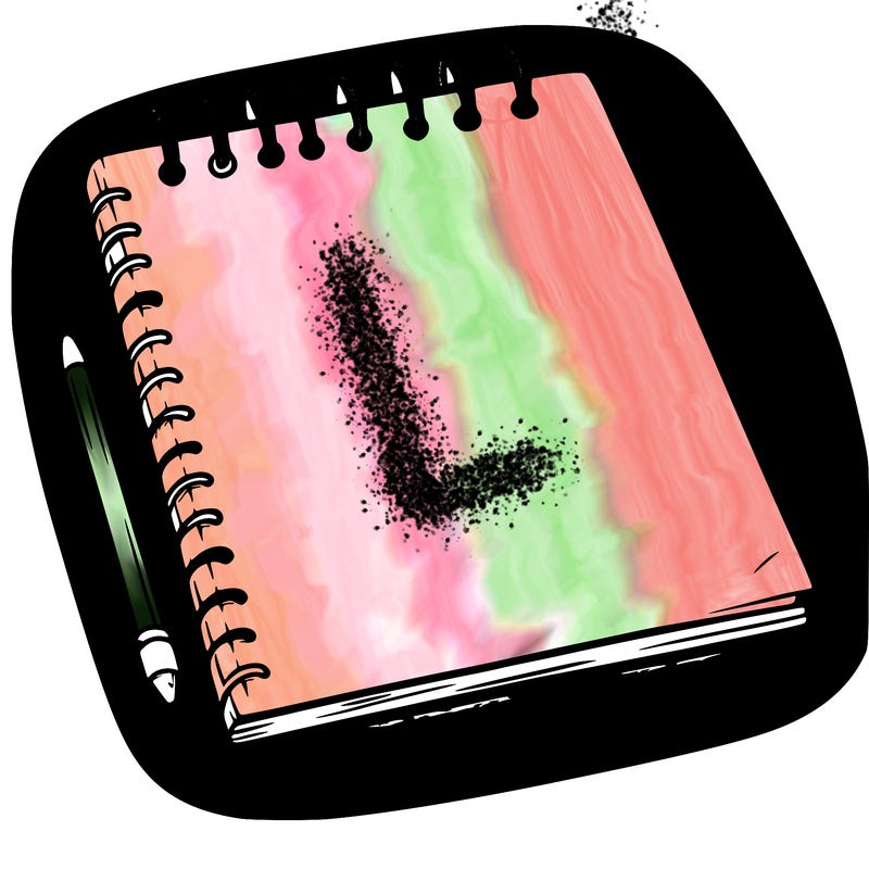 a blank sketch pad