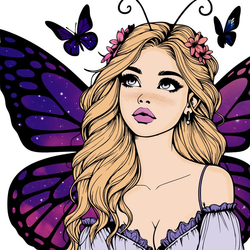 butterfly fairy realistic girl