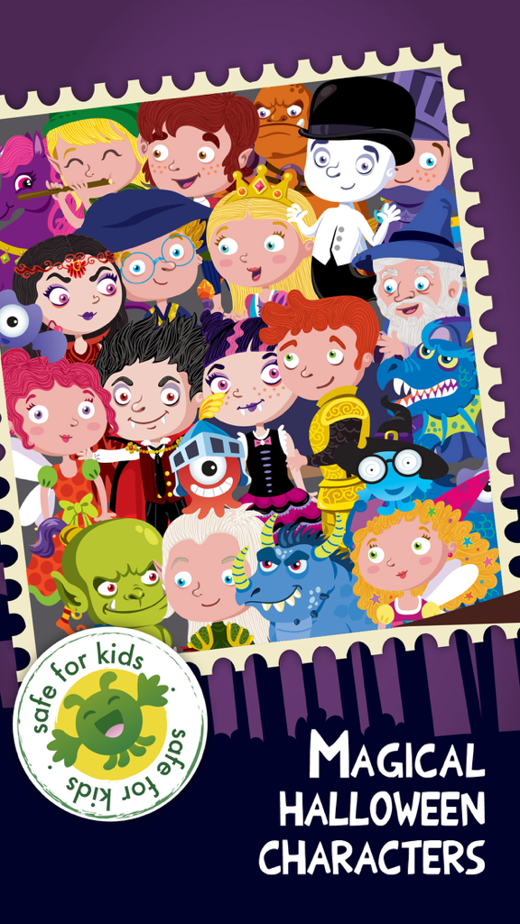 Planet Halloween – Games and Dress up for kids - 어린이를 위한 다채로운 만화 마법 할로윈 캐릭터 컬렉션