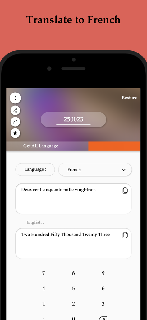 Check Writer : Number to Words - A number to words converter app translating digits into French and English text for checks.