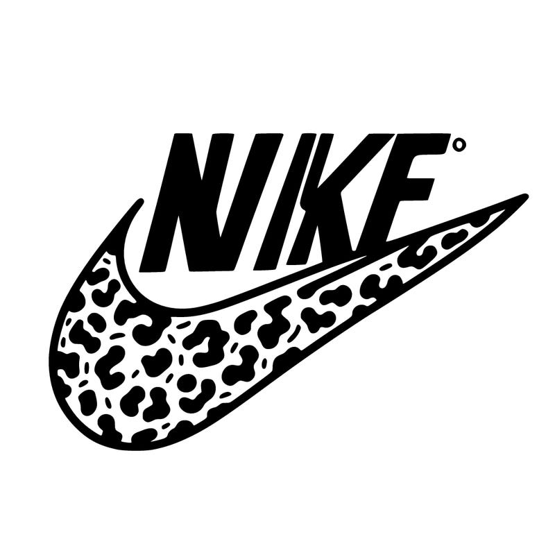nike check mark cheetah print
