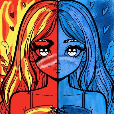 realistic girl split