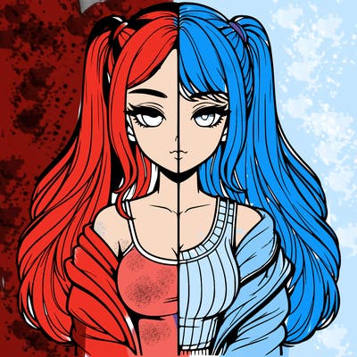 realistic girl split