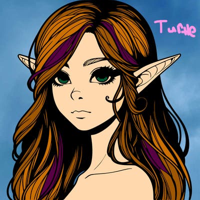 elf girl realistic dark fantasy