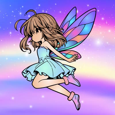 manga fairy flying