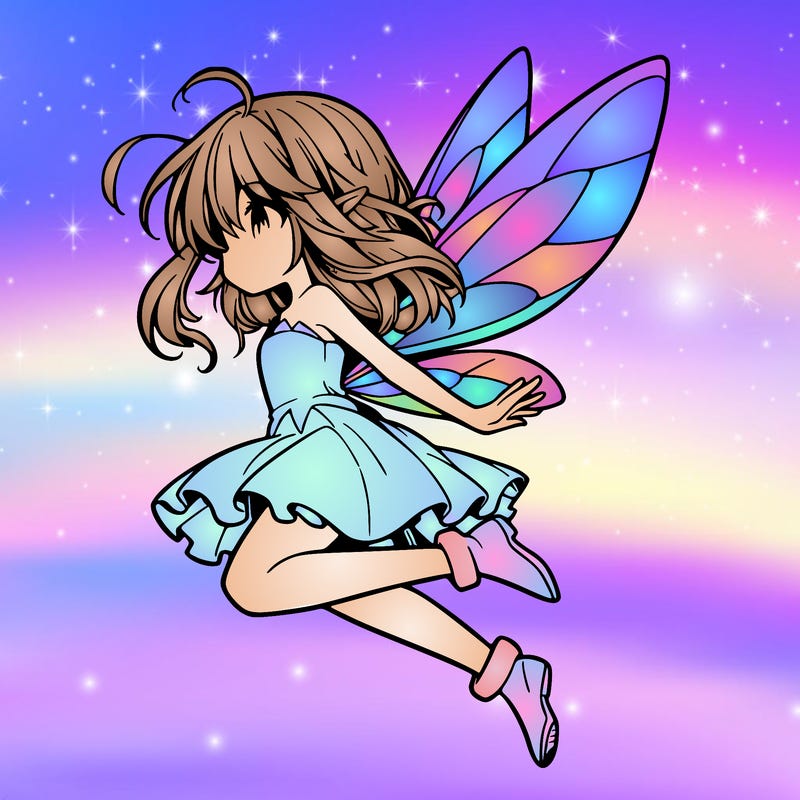 manga fairy flying