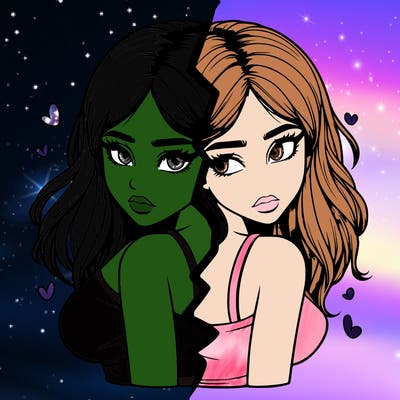 realistic girl split