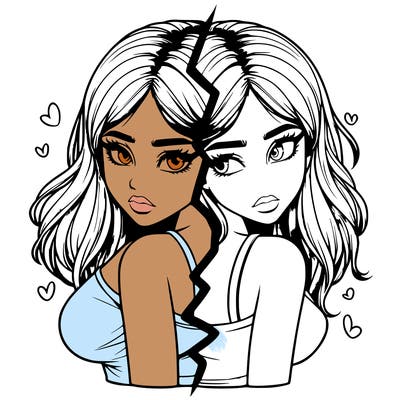 realistic girl split