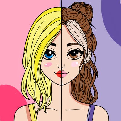 realistic girl split