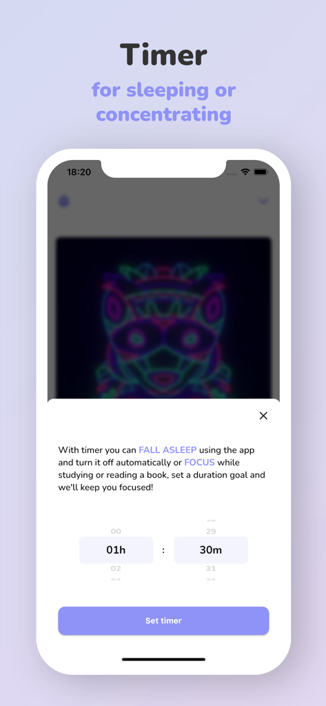 Lo-Fi Clouds Radio - Lo-Fi Clouds Radio timer interface for sleep and focus modes