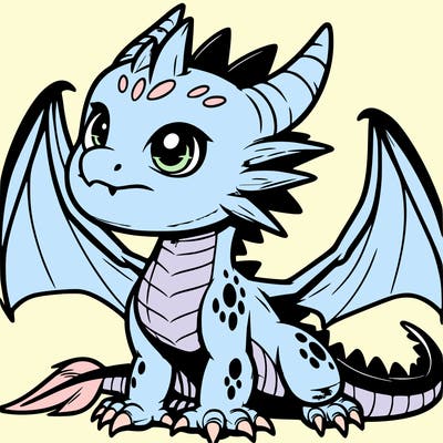 fierce baby night dragon
