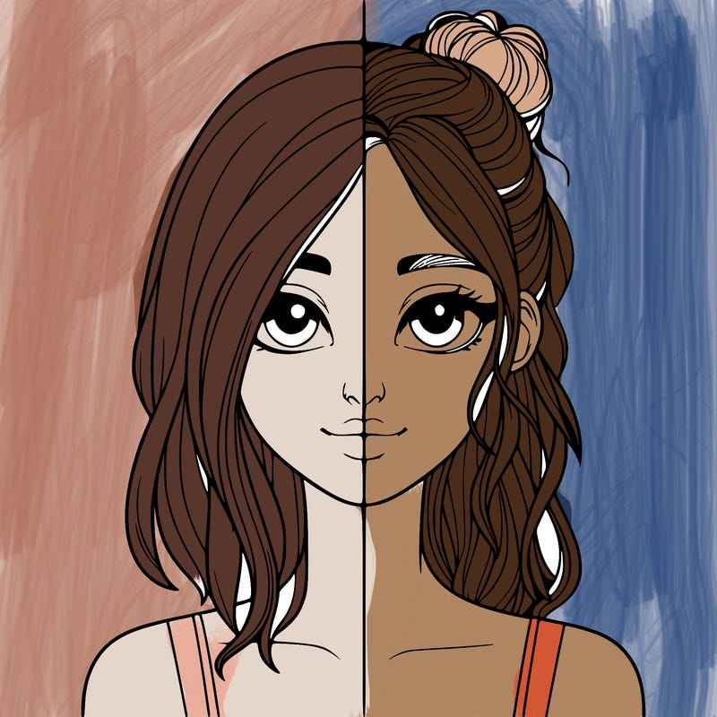 realistic girl split