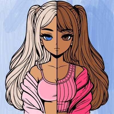 realistic girl split