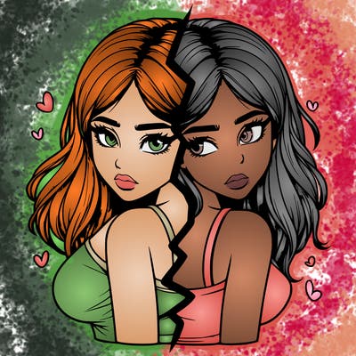 realistic girl split