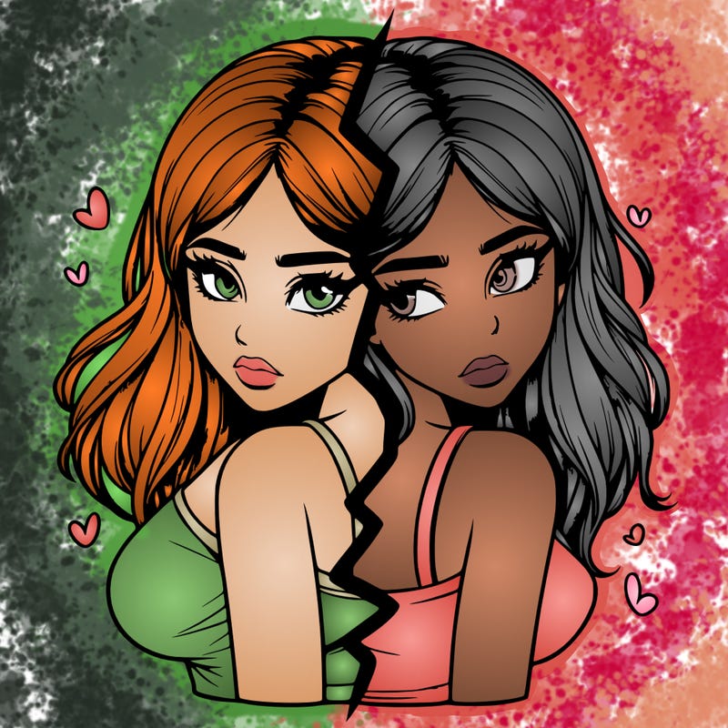 realistic girl split