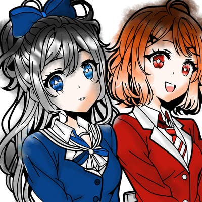 two  anime girls