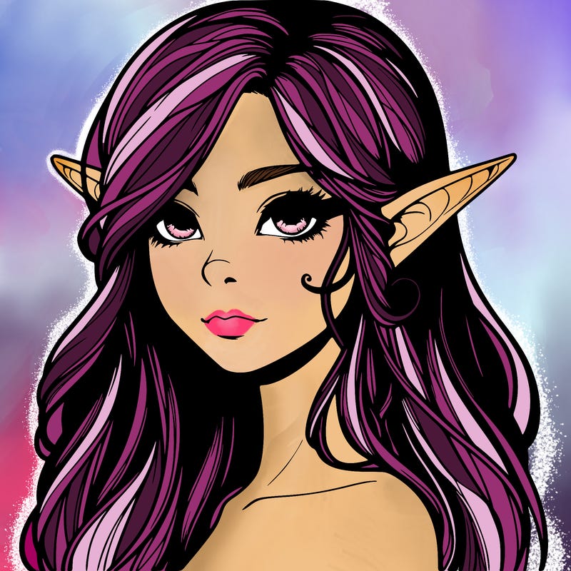 elf girl realistic dark fantasy