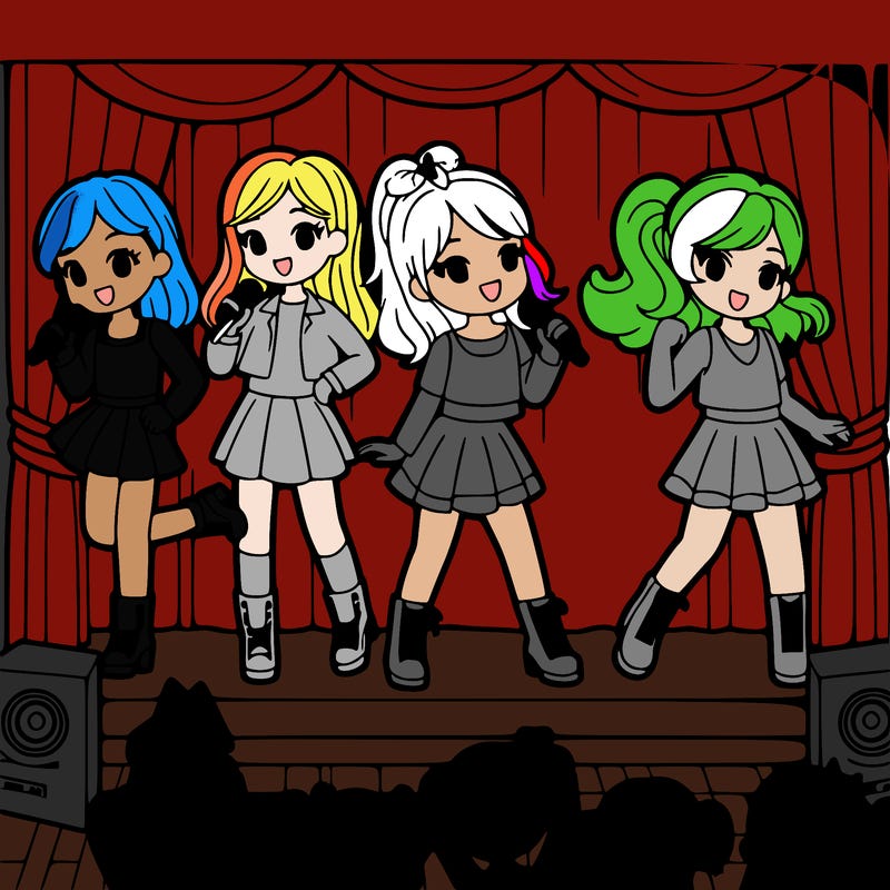 girls dancing and singing on stage