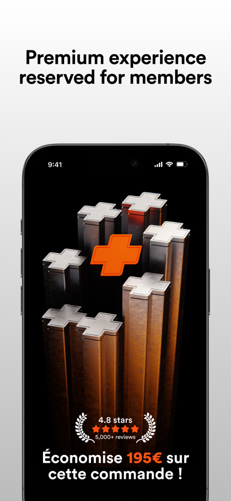 Sneakmart - Sneakers & Fashion - Sneakmart plus premium membership screen showing a four point eight star rating and savings benefits for sneaker enthusiasts