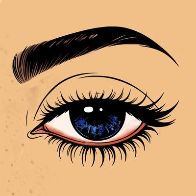 eye closed realistic