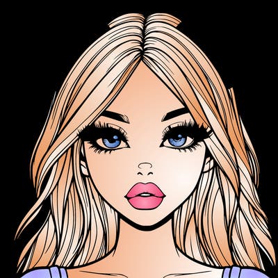 realistic girl with fox ears and realistic lips