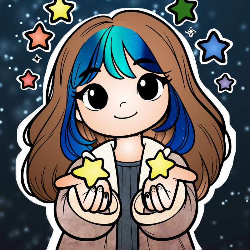 girl holding stars