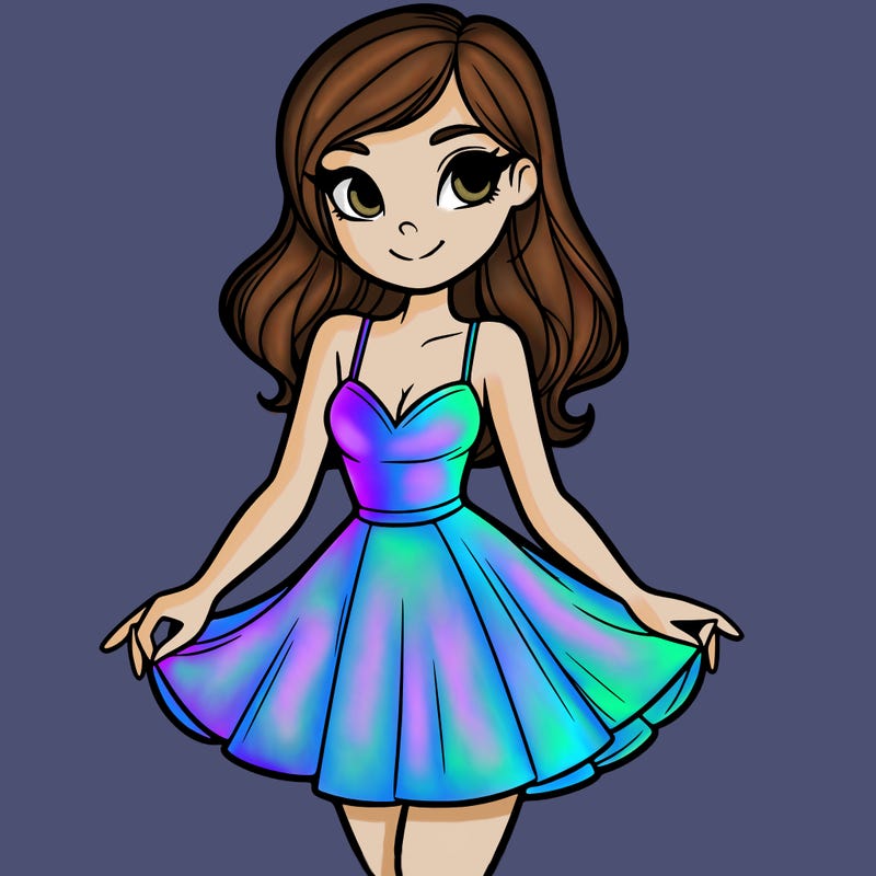 a woman with a short dress