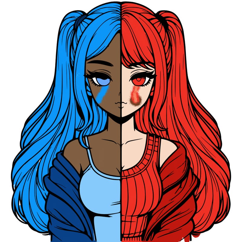 realistic girl split