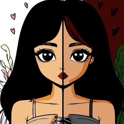 realistic girl split