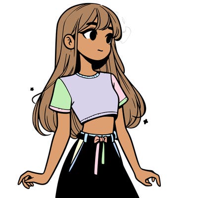 girl in a cute crop top