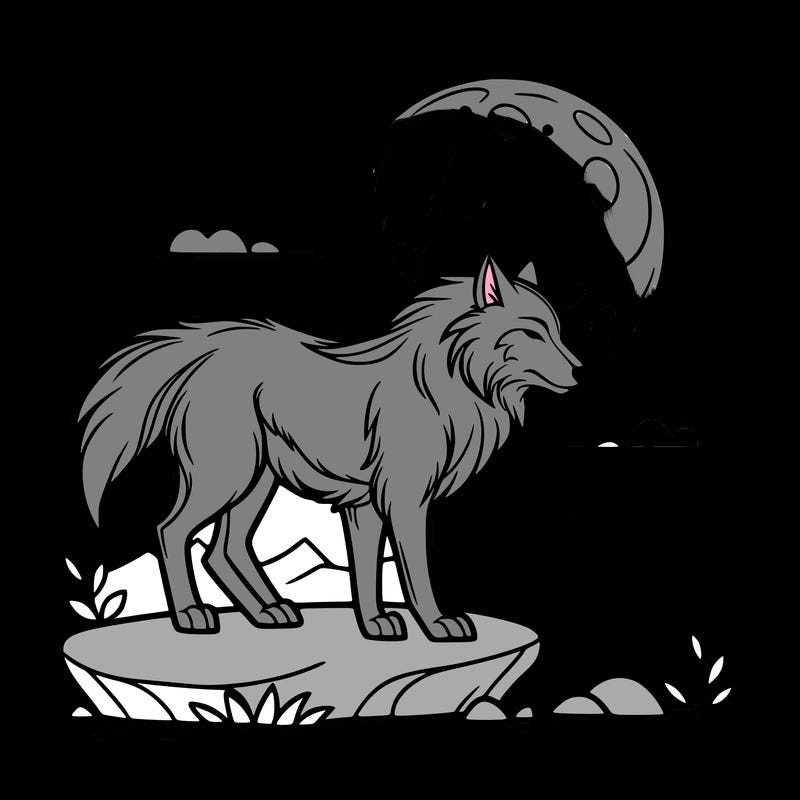 wolf moonlight