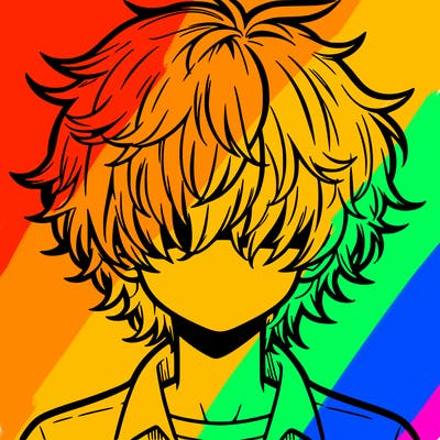 manga boy fluffy hair covering his eyes