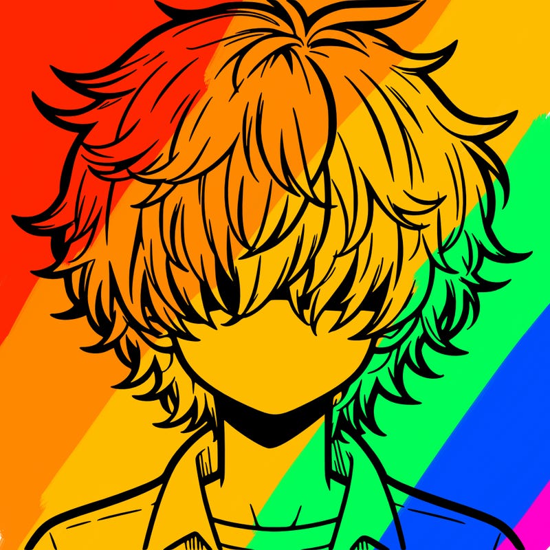 manga boy fluffy hair covering his eyes