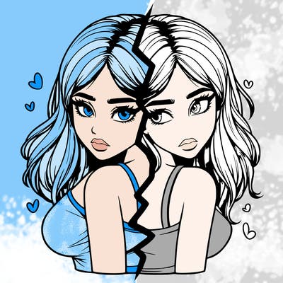 realistic girl split