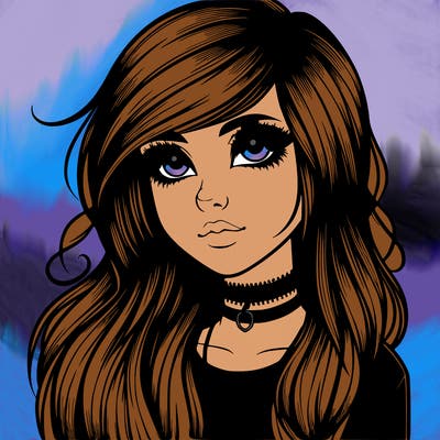 realistic goth emo girl